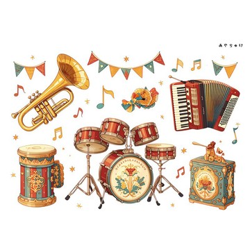 【6 月新品】20-134-0172 裁切用紙 馬戲團風格