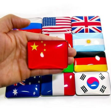 臺灣有貨⚡世界國家國旂幟旂冰箱貼水晶磁性貼中國地圖3d立體紀念禮品禮物祖 DLPJ
