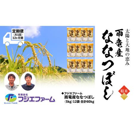 ふるさと納税 フジエファーム雨竜産ななつぼし5kg 定期便！毎月1回・計12回お届け 北海道雨竜町