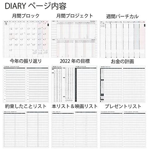 kokuyo コクヨ ジブン手帳 Biz 手帳 2022年 A5 スリム マットブラック ニ-JB1D-22 2021年 12月始まり -JB1D-22