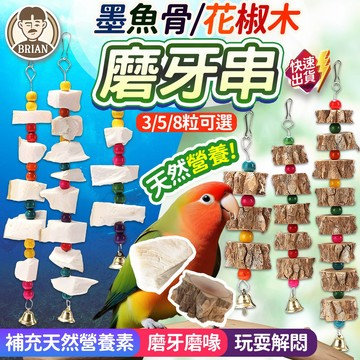 墨魚骨/花椒木磨牙串【布萊恩👨🏻隔日到貨】鳥類磨牙玩具 鸚鵡磨牙玩具 鳥玩具 鸚鵡玩具 鳥類啃咬玩具 磨牙用品 鳥用品