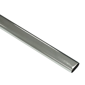 橢圓鐵管 鍍鉻色 15mmx30mmx1800mm 一入