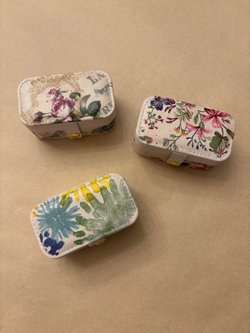 求婚戒盒 雙層款 隨身 飾品 情人節 耳環 戒指 蝶古巴特 紙藝拼貼