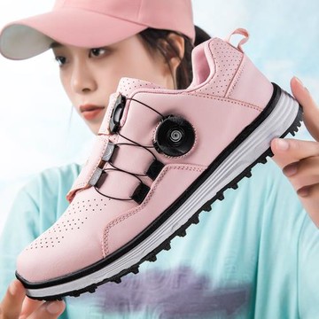 新款高爾夫鞋女情侶鞋紐扣鞋帶跑步運動休閑舒適透氣夏秋跨境外貿