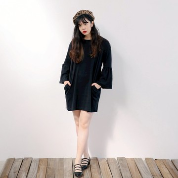 妝點日常喇叭袖洋裝