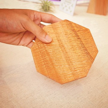 飾品拍照、擺飾 正八角木淺盤 小葉桃花心木
