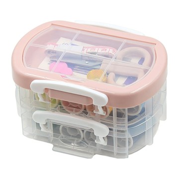 小麥購物 便攜縫紉工具套裝30件組 L557  淺粉色  1組