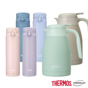 THERMOS膳魔師 (超值2入) 不鏽鋼彈蓋真空保溫瓶500ml+凱菲保溫壺1500ml(JNF-502+TCTP-1500)