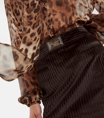 Dolce & Gabbana Logo corduroy miniskirt