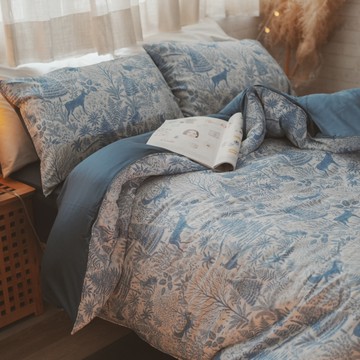 天絲(100支)床組 麋霧青森 D1雙人床包三件組 專櫃級 100%天絲 台灣製 棉床本舖