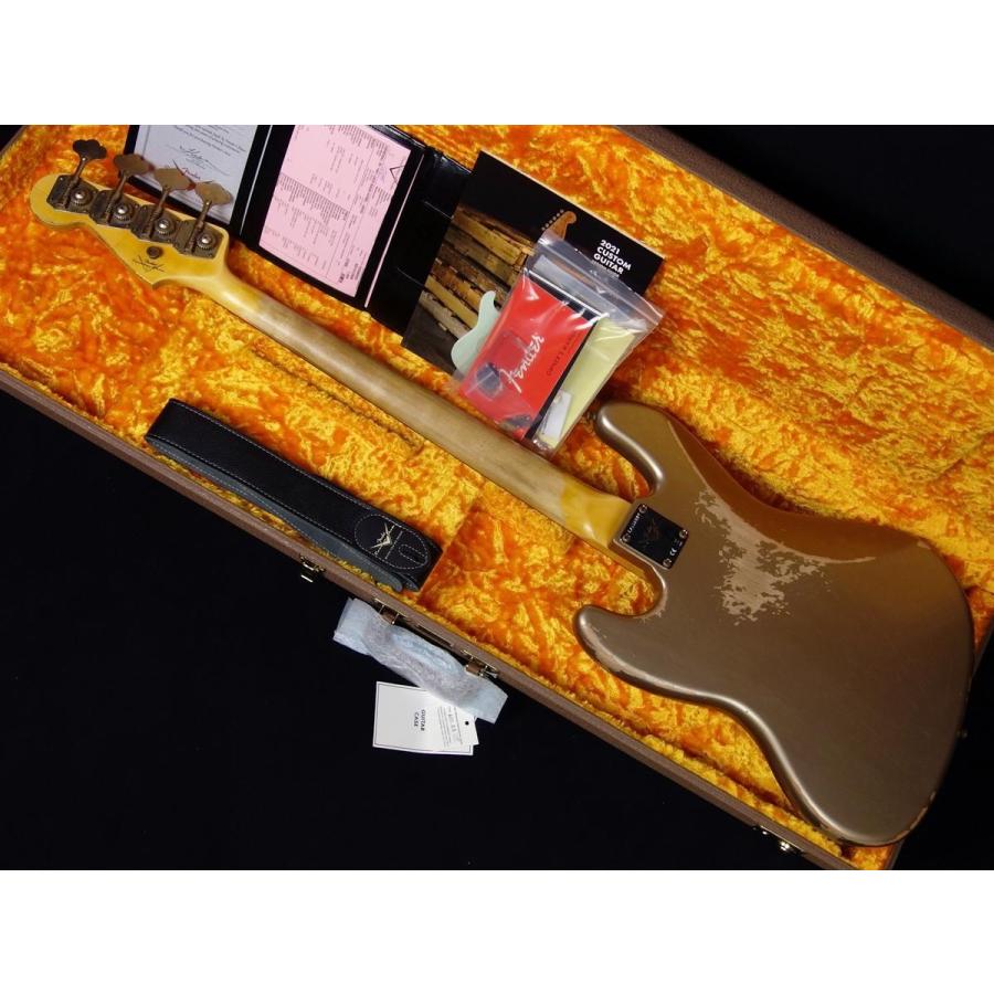 Fender Custom Shop 1961 Jazz Bass Aged Shoreline Gold Heavy Relic