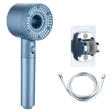 A&R 五段式增壓蓮蓬頭3件組 深藍色  1組