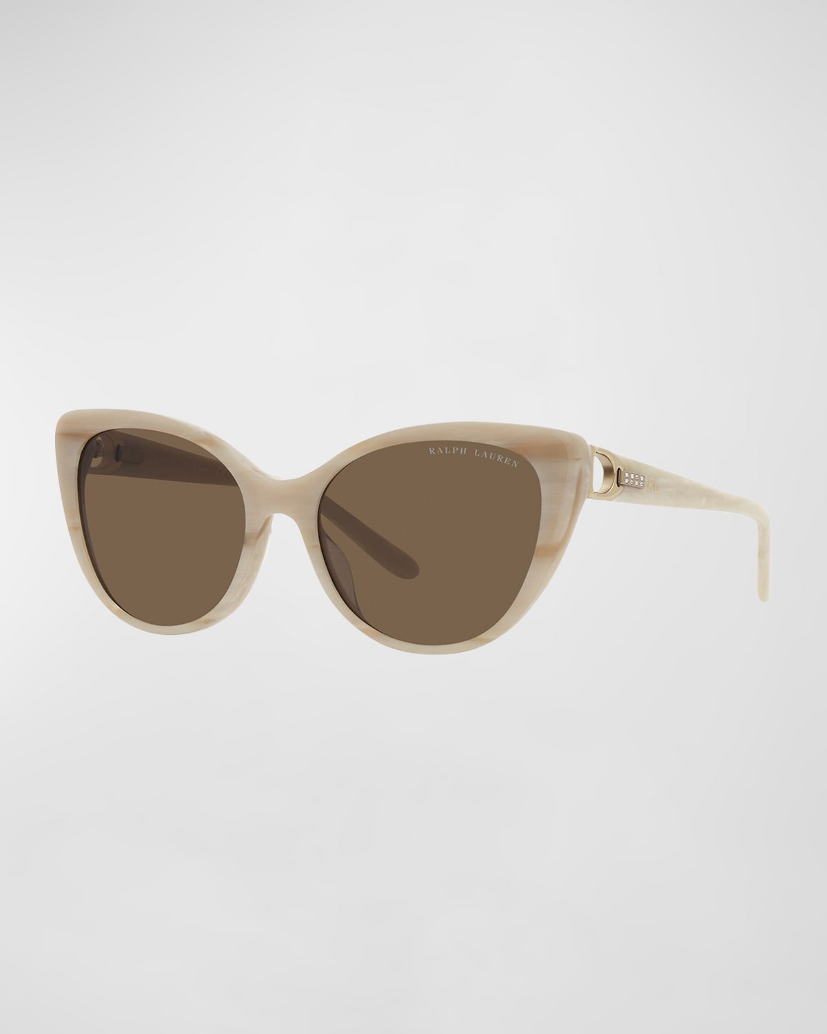 Crystal-Embellished Acetate Cat-Eye Sunglasses