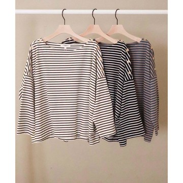 【自由區】肩膀排釦條紋TEE-56KK5090