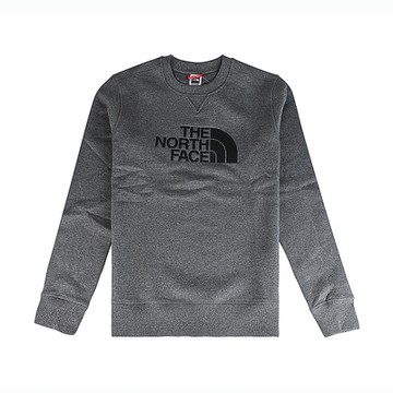 The North Face刺繡字母標誌 LOGO 長袖T恤(男款/灰x黑)