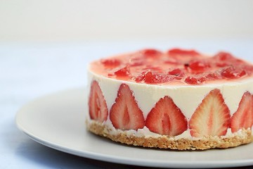 草莓乳酪蛋糕  6寸。可客制蛋糕插卡