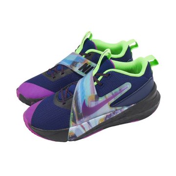 Nike 籃球鞋 Team Hustle D 12 GS 大童 女鞋 藍 魔鬼氈 緩震 運動鞋 HV2291-400