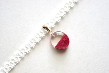 樹脂藝術 方形吊墜・夜色深處