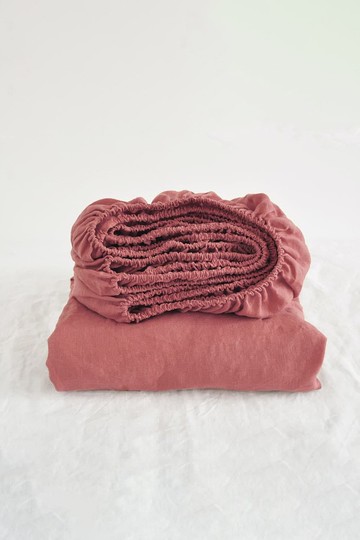 銹粉色麻/柔軟麻/深口袋