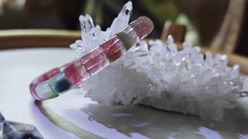 天然西瓜碧茜手排|天然水晶