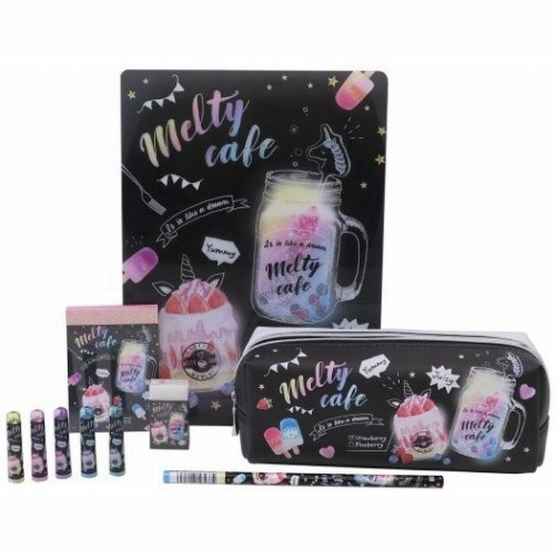 文房具セット Melty Cafe 6点文具セット おしゃれ 女の子 小学生 中学生 筆箱 消しゴム 鉛筆 メモ帳 通販 Lineポイント最大0 5 Get Lineショッピング