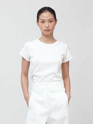 [2ND] Ron Essential Round T-shirt (WHITE)