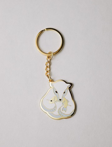 雅库特西伯利亚熊钥匙扣 搪瓷北极动物饰品