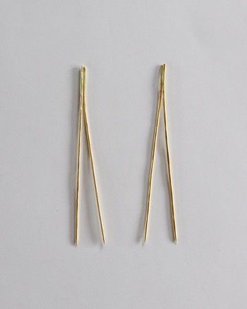 松葉造型 黃銅點心叉 水果叉 日本製餐具