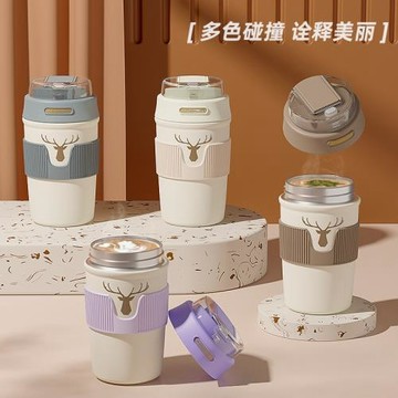 新品316不銹鋼咖啡杯高顏值真空商務辦公水杯雙層保溫杯隨行杯子
