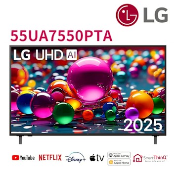 LG樂金 55吋4K AI語音物聯網智慧顯示器 55UA7550PTA