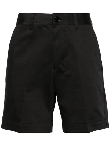 AMI Paris - mid-rise cotton bermuda shorts - men - Cotton - L - 001 BLACK
