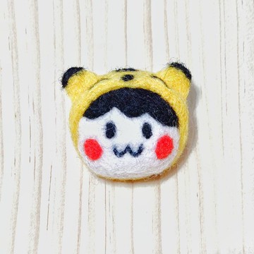 老虎帽之小男孩- 羊毛氈- 別針