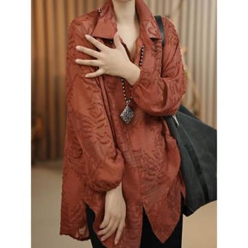 高級感設計胖mm大碼女裝襯衫2025秋新款韓版寬松休閑簡約上衣女XL