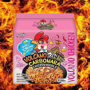 韓國 八道 Paldo 奶油起司辣雞鐵板炒麵(130gx4包)【小三美日】 DS026125 泡麵 消夜 宵夜 乾麵 拌麵