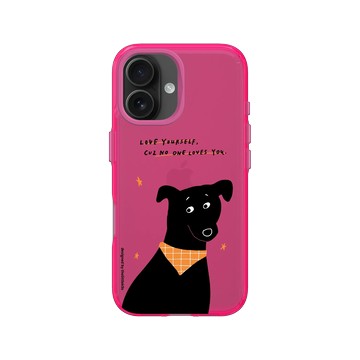 iPhone 16 Clear 粉漾桃 - 小犬工作室 The little K9s - Love yourself.
