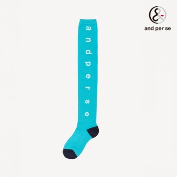 【and per se】女款淺藍色足弓支撐抗菌防臭舒適貼足及膝襪 DLT00204