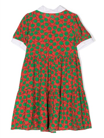 Moschino Kids - apple-print short-sleeved shirt - kids - Viscose - 12 - Red