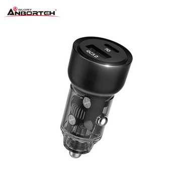 車用快充 PD+QC3.0水晶黑