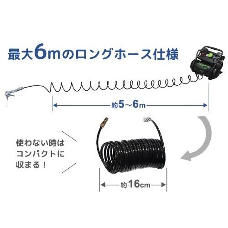 ミナト エアーコンプレッサー オイルレス型 CP-8A＋エアーツール3点