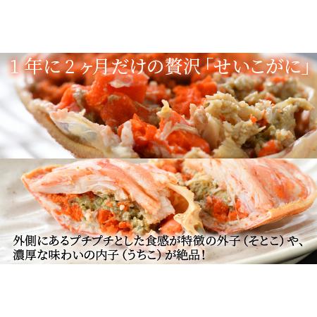 ふるさと納税 せいこがに 甲羅盛り 約65g×5杯 《絶品！卵と味噌たっぷり》 ／ 期間限定 冷凍 蟹 カニ 便利 身出し 小分け ビール おつま.. 福井県あわら市