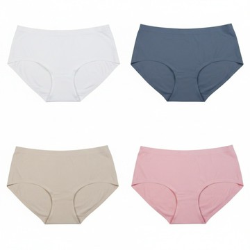 SOFT LIGHT 創新隱形貼合內褲4件組 2909  藏青色 + 粉色 + 灰色 + 白色  L