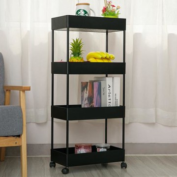 Olivier  多功能移動式四層收納置物推車 (2色任選)