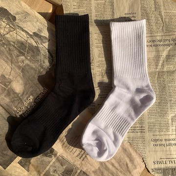 黑白 毛巾底短襪/長襪 男女可穿 防震 吸汗 運動 男生長襪 女生長襪 運動長襪 襪子 白襪 United Freak