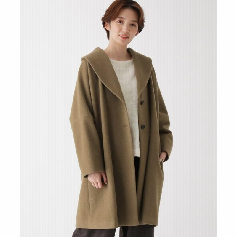 スマートピンク ビッグショールカラーコート レディース カーキ 40 M ミセス Smart Pink 通販 Lineポイント最大1 0 Get Lineショッピング