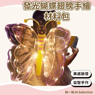 【現貨即發 開發票】 發光透明蝴蝶翅膀 兒童美術繪畫材料包 PVC翅膀 裝扮道具 小仙女背飾DIY自制手工翅膀 兒童禮物