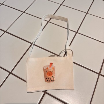 刺繡杯套-珍奶水豚