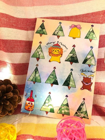 KaaLeo - 聖誕節的幾何聖誕樹 Christmas Card