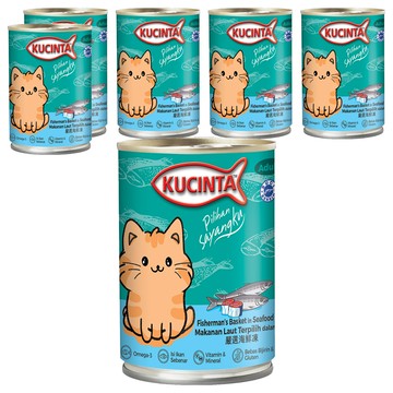 KUCINTA 科西塔 大貓罐  嚴選海鮮凍  400g  6個