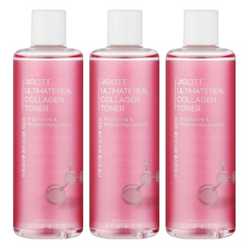JIGOTT 膠原緊緻化妝水 3瓶 - 韓國保濕亮膚 改善細紋  300ml