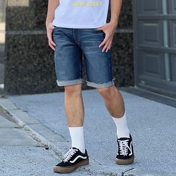 【New START精品服飾-員林】Levi’s 511 深藍 水洗刷色 彈性 牛仔短褲